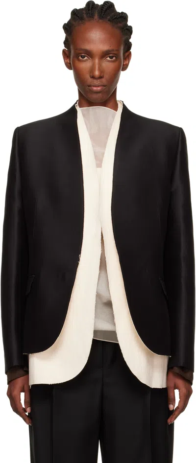 Gia Studios Black & Off-white Tulip Blazer