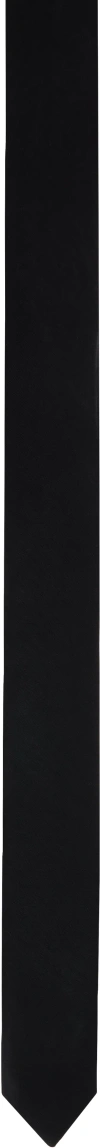 Gia Studios Black Taffeta Tie Scarf In Black