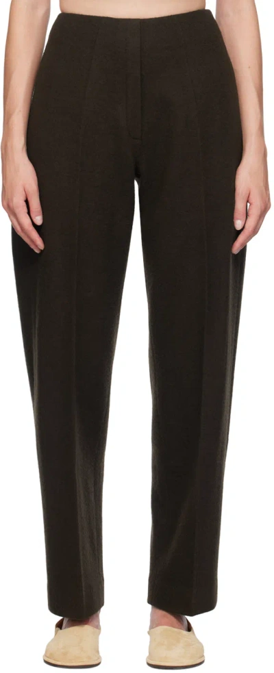 Gia Studios Brown Cocoon Trousers In Dark Brown