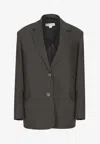 Gia Studios Demie Oversized Blazer In Brown