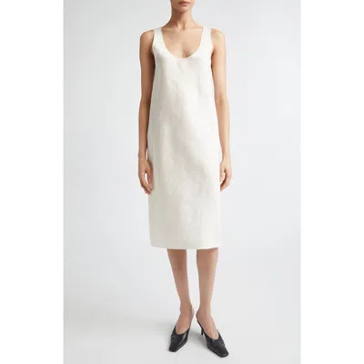 Gia Studios Elio Silk Tank Dress In White