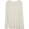Gia Studios Ezio Long Sleeve Cotton T-shirt In Off White