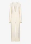 Gia Studios Felted Maxi Dress With Cut-out In White