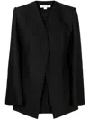 Gia Studios Black Open Front Blazer In Black