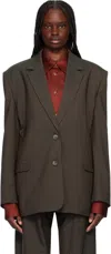 Gia Studios Gray Demie Blazer In Charcoal