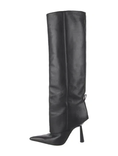 Pre-owned Gia Studios Leather Boots In Black