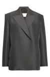 Gia Studios Momento Wool & Silk Blazer In Gray