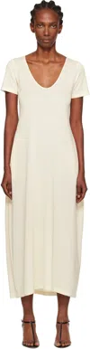 Gia Studios Off-white Raphine Midi Dress In Neutral