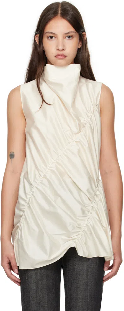 Gia Studios Off-white Renee Tank Top In Cream