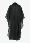 Gia Studios Organza Moon Kaftan In Black
