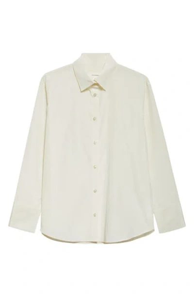 Gia Studios Ryo Taffeta Button-up Shirt In White