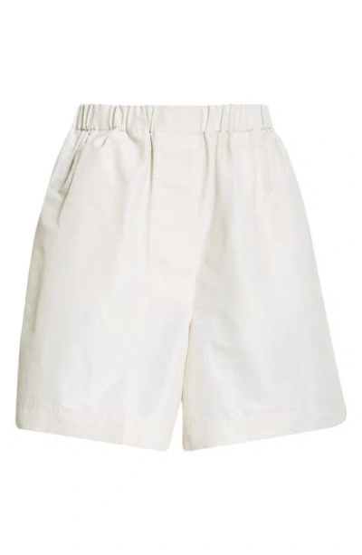 Gia Studios Tafta Flared Shorts In Ivory