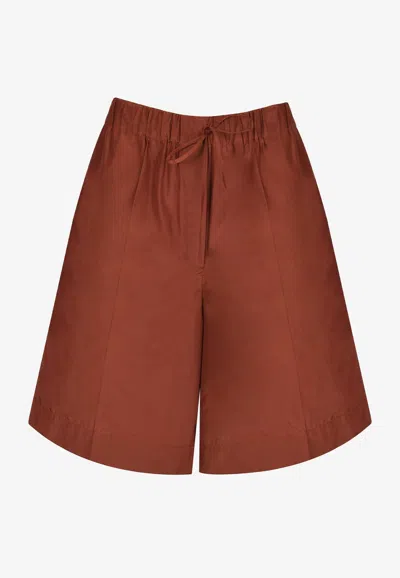 Gia Studios Tori Elasticated Waist Mini Shorts In Red