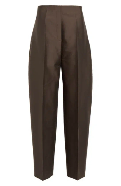 Gia Studios Waistbandless Cocoon Trousers In Brown