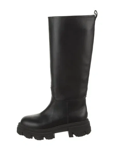 Pre-owned Gia X Pernille Teisbaek Leather Moto Boots In Black