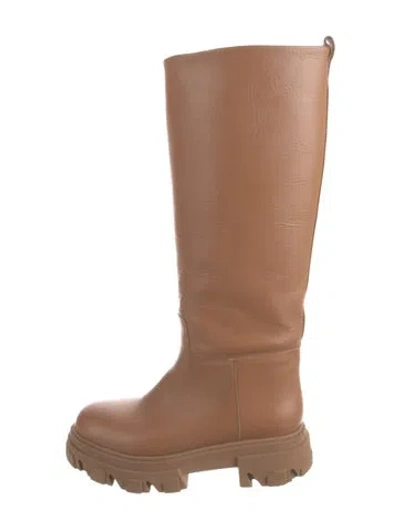 Pre-owned Gia X Pernille Teisbaek Leather Moto Boots In Brown