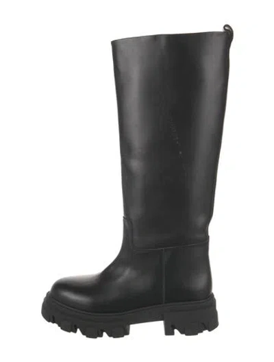 Pre-owned Gia X Pernille Teisbaek Leather Rain Boots In Black