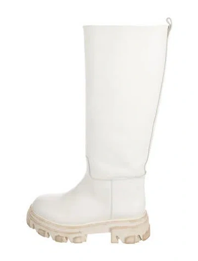 Pre-owned Gia X Pernille Teisbaek Leather Rain Boots In White