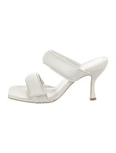 Pre-owned Gia X Pernille Teisbaek Leather Slides In Neutral