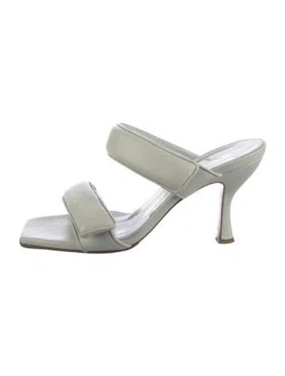 Pre-owned Gia X Pernille Teisbaek Leather Slides In White