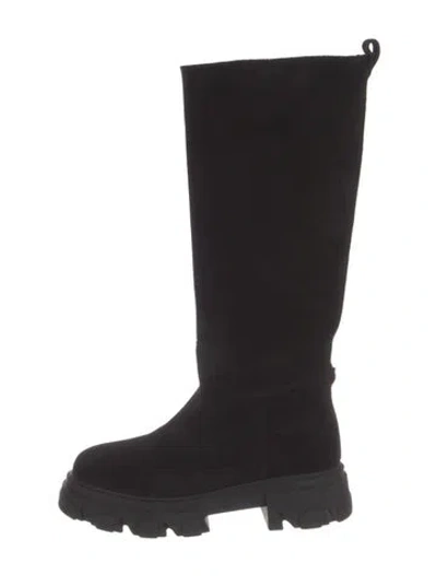 Pre-owned Gia X Pernille Teisbaek Suede Boots In Black