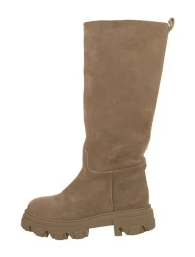 Pre-owned Gia X Pernille Teisbaek Suede Boots In Neutral