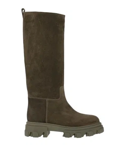 GIA X PERNILLE TEISBAEK GIA X PERNILLE TEISBAEK WOMAN BOOT MILITARY GREEN SIZE 7 LEATHER