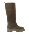 Gia X Pernille Teisbaek Woman Knee Boots Military Green Size 10.5 Calfskin