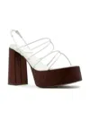 Gia X Rhw Women's Rosie Radica Platform Sandal In Ivory In Multi