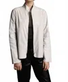 Giacca Lusso Curved Hem Shirt Jacket In Off White In Neutral