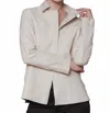 Giacca Lusso Snap Front Tunic Shirt In Off White In Neutral