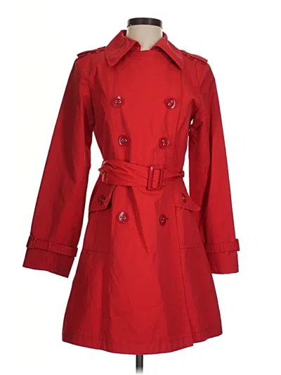 Pre-owned Giacca Trenchcoat In Red
