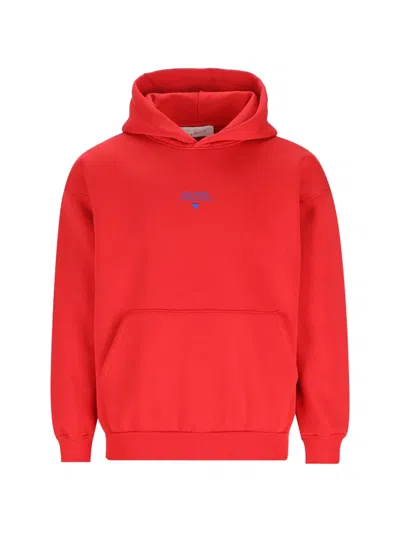 Giada Benincasa Amore Cortina Lover Embroidered-logo Pouch-pocket Hoodie In Red
