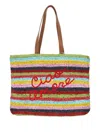 Giada Benincasa Striped-pattern Embroidered Tote Bag In Multi