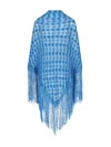 Giada Benincasa Checked-fringe Scarf In Blue