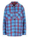 Giada Benincasa Checked-pattern Embroidered Shirt In Blue