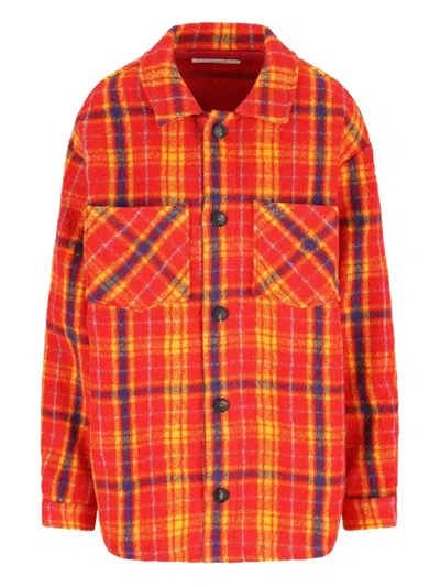 GIADA BENINCASA CHECKED WOOL SHIRT JACKET