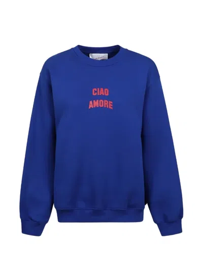 Giada Benincasa Ciao Amore Crew-neck Sweatshirt In Blue
