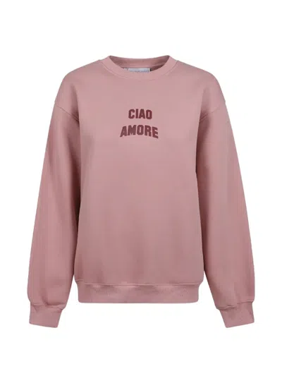 Giada Benincasa Ciao Amore Crew-neck Sweatshirt In Pink