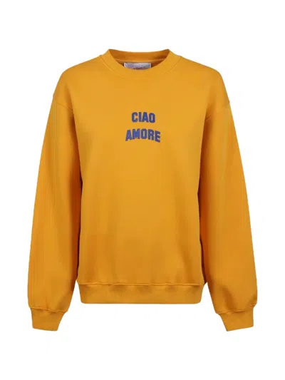 Giada Benincasa Ciao Amore Crew-neck Sweatshirt In Orange