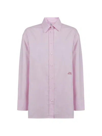 Giada Benincasa Ciao Amore Embroidered Shirt In Pink