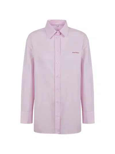 Giada Benincasa Ciao Amore Embroidered Shirt In Pink
