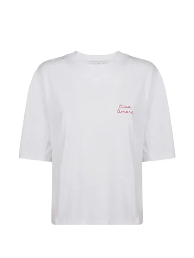 Giada Benincasa Ciao Amore Embroidered T-shirt In White