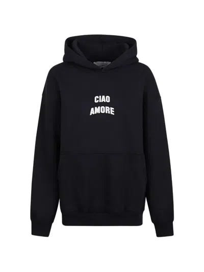 Giada Benincasa Ciao Amore Logo-print Hoodie In Black