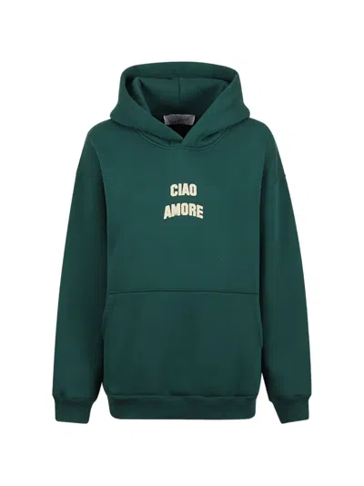 Giada Benincasa Ciao Amore Logo-print Hoodie In Green