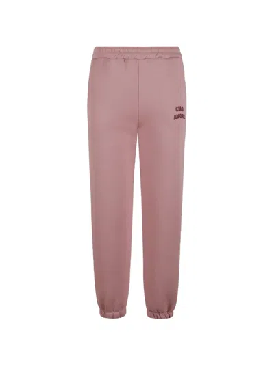Giada Benincasa Ciao Amore Logo-print Track Pants In Pink
