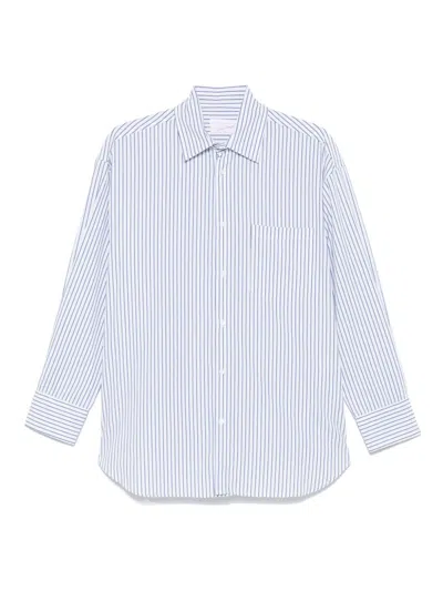 Giada Benincasa Ciao Amore Striped Shirt In White Blue