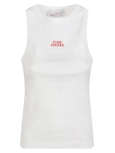 Giada Benincasa Ciao Amore Tank Top In White