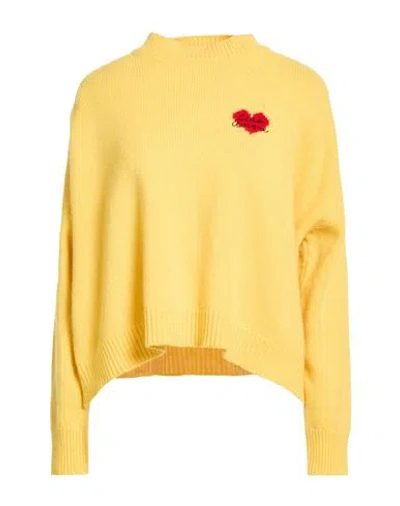 Giada Benincasa Ciao Amore Woman Sweater Yellow Size M Merino Wool, Cashmere