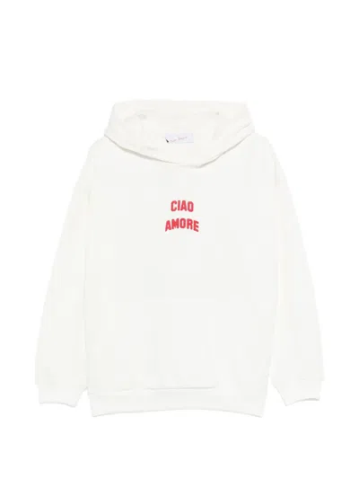 Giada Benincasa Cotton Hoodie In White